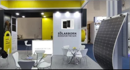 Solarborn First time show flexible solar panel in South America!